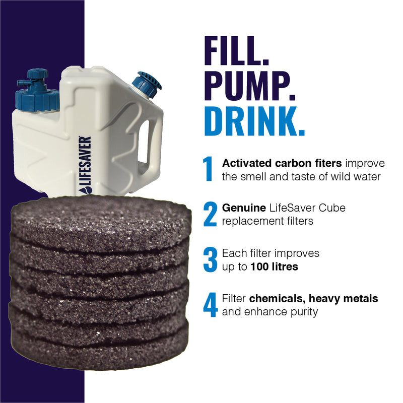 Laden Sie das Bild in Galerie -Viewer, LifeSaver Cube Aktivkohlefilter (6er-Pack)