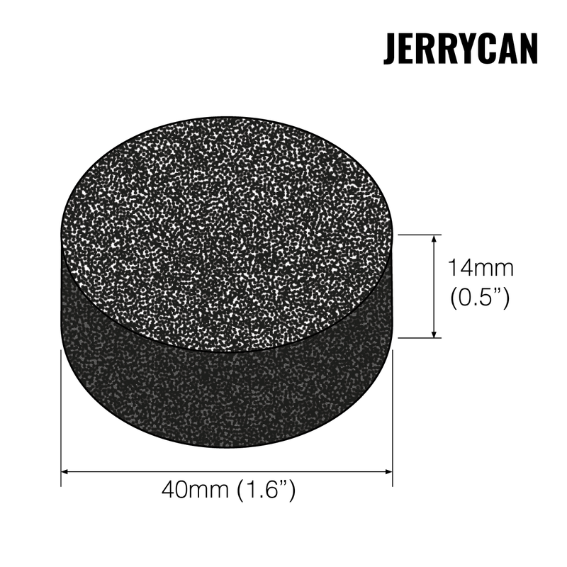 Laden Sie das Bild in Galerie -Viewer, Graphic showing the dimensions of a Jerrycan Carbon filter