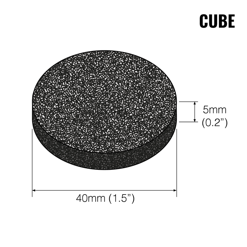 Laden Sie das Bild in Galerie -Viewer, Graphic showing the dimensions of a Cube Carbon Filter

