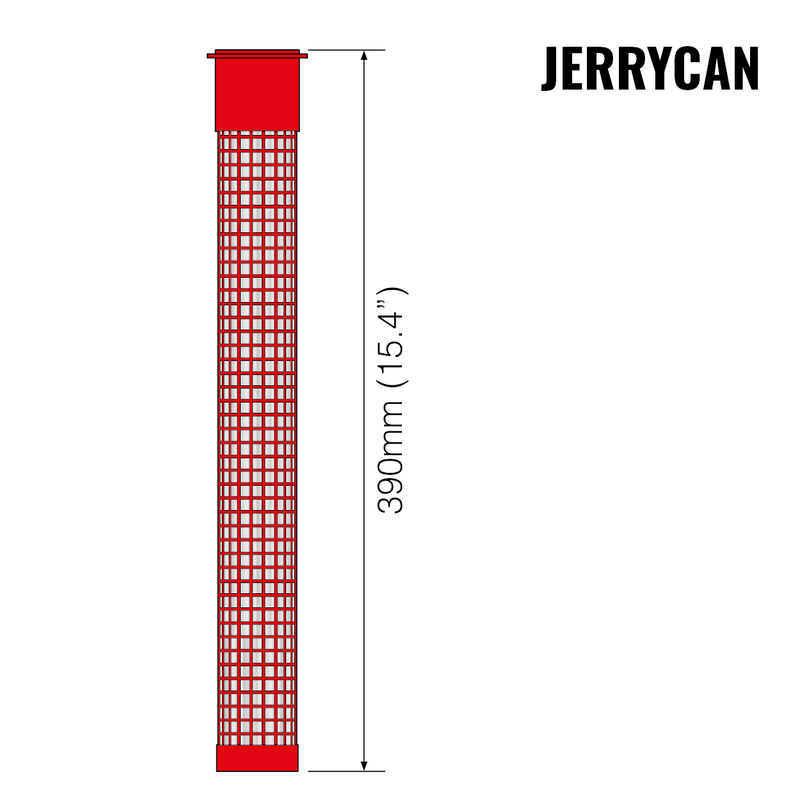 Laden Sie das Bild in Galerie -Viewer, Graphic showing the dimensions of a Jerrycan Filter Cartridge
