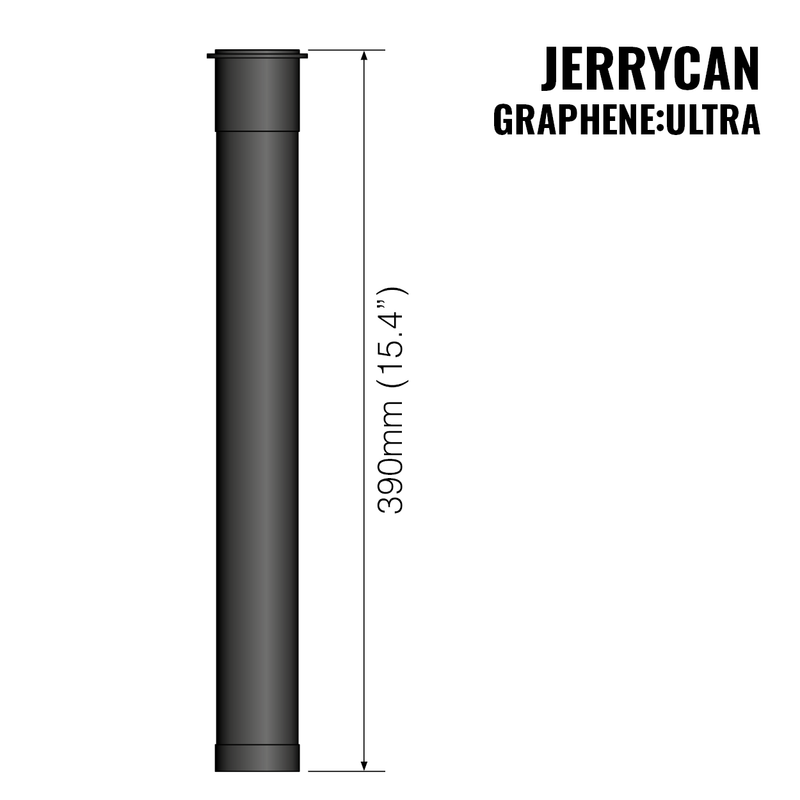 Laden Sie das Bild in Galerie -Viewer, Graphic showing the dimensions of a Jerrycan Graphene:Ultra Filter Cartridge
