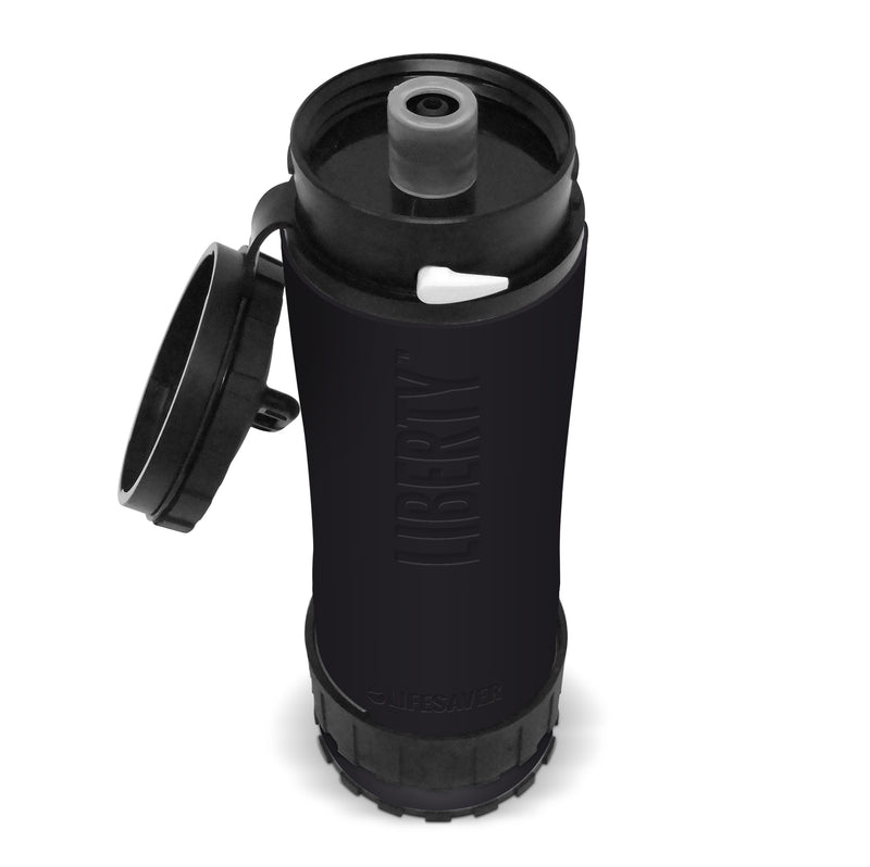 Laden Sie das Bild in Galerie -Viewer, Liberty bottle with black silicone sleeve
